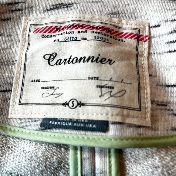 CARTONNIER ANTHROPOLOGIE Knit Blazer Cream Black- chiffon peplum back -NWOT - S - Picture 10 of 12